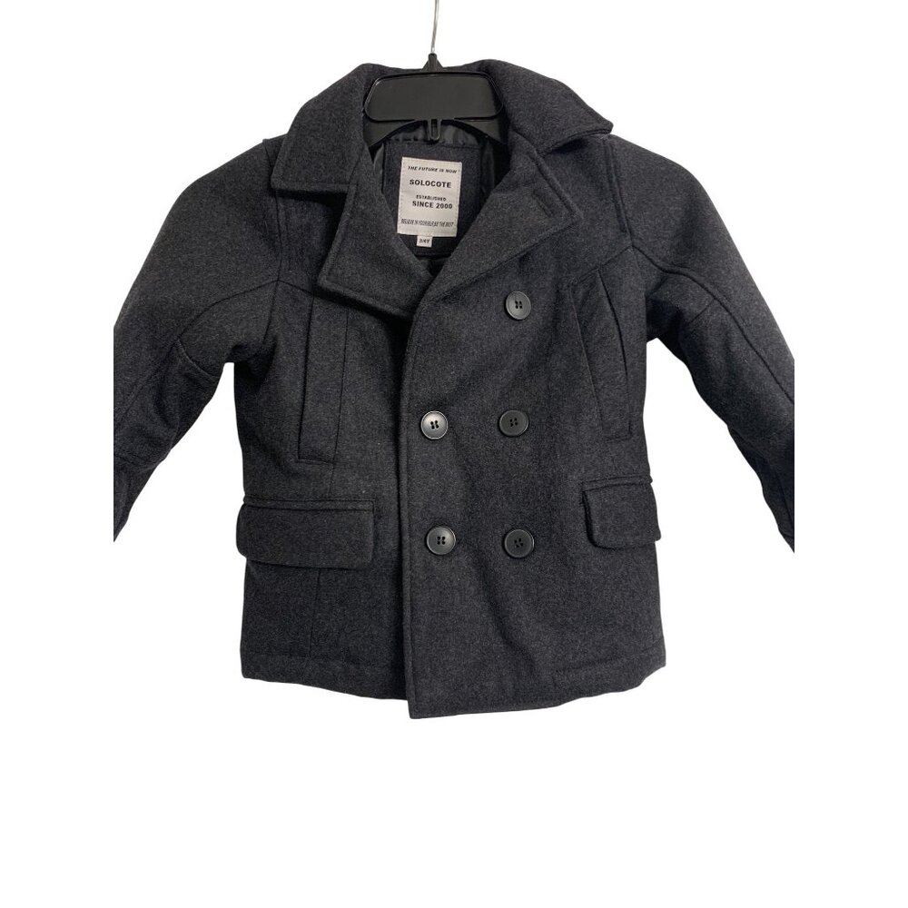 Solocate Youth Double Breasted Wool‎ Coat Size 3/4